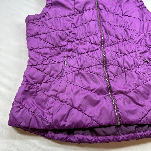 Columbia Purple Quilted Puffer Vest Full Zip Stand Collar Women's XL Warm Winter - Picture 2 of 16